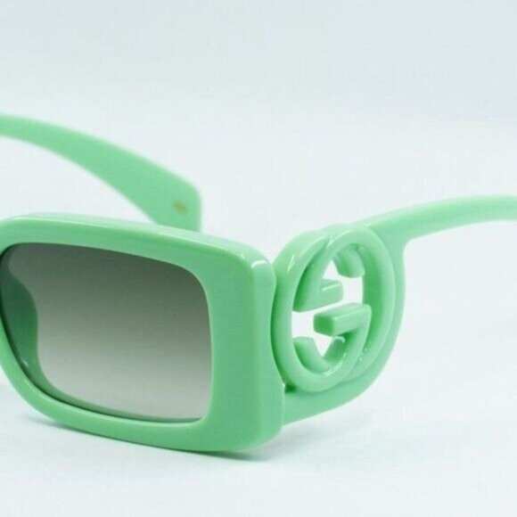 NEWEST GUCCI GG1325S 004 GREEN SUNGLASSES - Picture 6 of 13